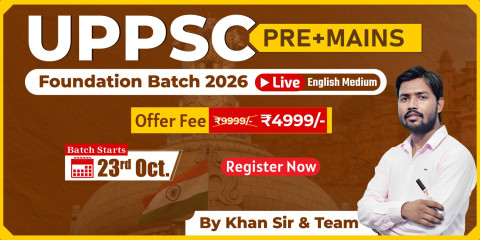 UP-PSC (Pre+ Mains) Foundation Batch 2026 English Medium